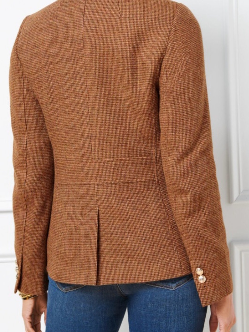 TALBOTS Classic Shetland Wool Blend Blazer - Ripen Check (Sz 14p) - Picture 2 of 8